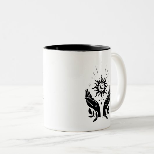 Tasse 2 Couleurs Citation inspirée Boho (Devant droit)