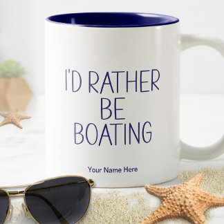 Tasse 2 Couleurs Citation J'aimerais mieux faire du bateau - Capita