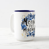 Tasse 2 Couleurs Citation mignonne Mocha et trompe (Devant gauche)