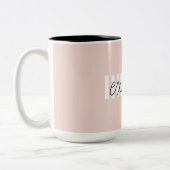 Tasse 2 Couleurs Citation moderne Pastel Pink Inhale Exhale (Gauche)