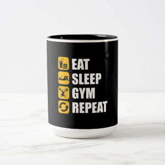 Tasse 2 Couleurs Citation Motivationnelle De Gym Entraînement Mange