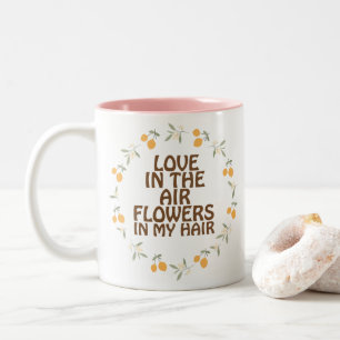 Tasse 2 Couleurs Citation positive de Hippie rétro