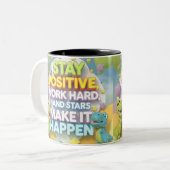 Tasse 2 Couleurs citation positive - thème dinosaure (Devant gauche)