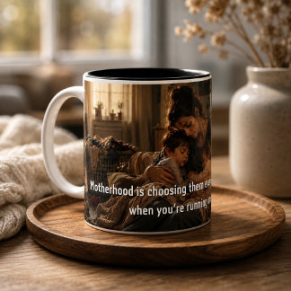 Tasse 2 Couleurs Citation sur la maternité - Art émouvant pour mama