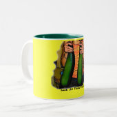 Tasse 2 Couleurs Citation Zucchini drôle Double Z (Devant gauche)