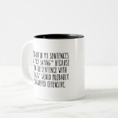 Tasse 2 Couleurs Citations amusantes café (Devant gauche)