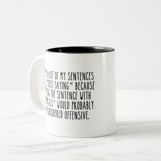 Tasse 2 Couleurs Citations amusantes café (Devant gauche)