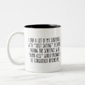 Tasse 2 Couleurs Citations amusantes café (Gauche)