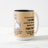 Tasse 2 Couleurs Citations amusantes de lamas sarcastiques (Devant droit)