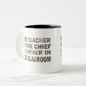 Tasse 2 Couleurs Citations amusantes des professeurs (Devant gauche)