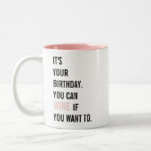 Tasse 2 Couleurs Citations d'anniversaire amusantes | Joyeux annive (Gauche)