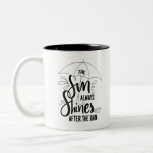 Tasse 2 Couleurs Citations de pluie Sun Citations de résultats posi