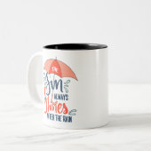 Tasse 2 Couleurs Citations de pluie Sun Citations de résultats posi (Devant gauche)