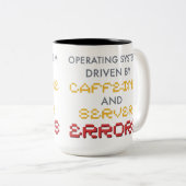 Tasse 2 Couleurs Citations de programmeur drôle et erreurs de serve (Devant droit)