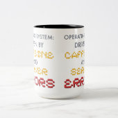 Tasse 2 Couleurs Citations de programmeur drôle et erreurs de serve (Centre)