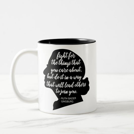 Tasse 2 Couleurs Citations de RBG, citations de Ginsburg, Ruth Bade (Gauche)