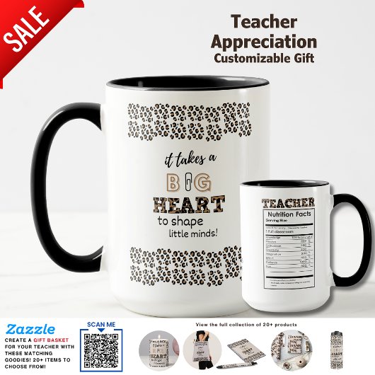 Tasse 2 Couleurs Citations d'enseignant personnalisé Cadeau Données