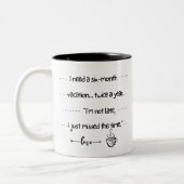 Tasse 2 Couleurs Citations Drôles sur le Café  (Gauche)