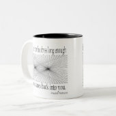 Tasse 2 Couleurs Citations - Nietzsche, abîme - (Devant gauche)