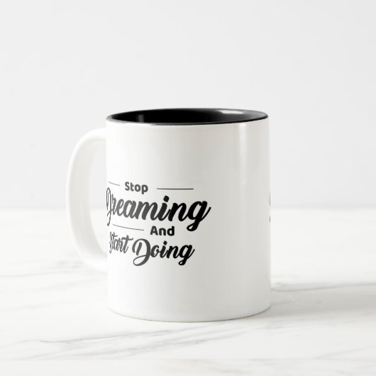 Tasse 2 Couleurs Citations simples en noir (Devant gauche)