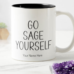 Tasse 2 Couleurs Citez « Deviens Sage » Nouvel Âge Métaphysique Drô