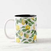 Tasse 2 Couleurs Citrons, illustration. Personalisierbar. (Gauche)