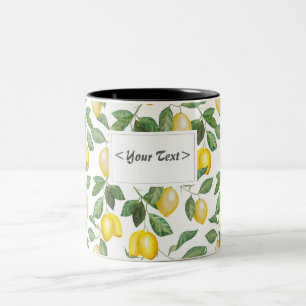Tasse 2 Couleurs Citrons, illustration. Personalisierbar.