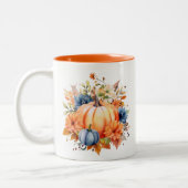 Tasse 2 Couleurs Citrouille d'automne (Gauche)