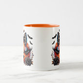 Tasse 2 Couleurs Citrouille d'Halloween (Centre)