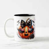 Tasse 2 Couleurs Citrouille d'Halloween (Gauche)