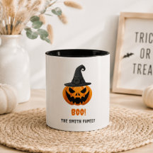 Citrouille d'Halloween “BOO!” – Nom personnalisé