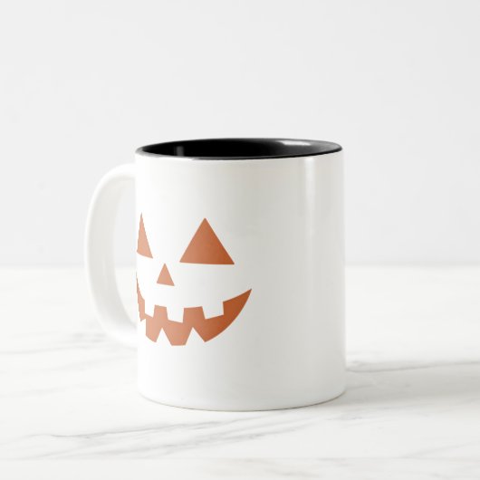 Tasse 2 Couleurs Citrouille d'Halloween Jack O'Géant (Devant gauche)