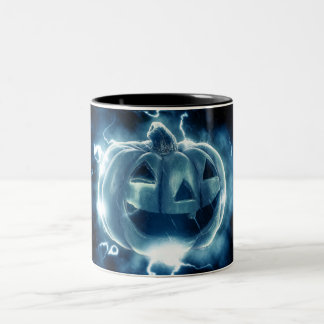 Tasse 2 Couleurs citrouille d'Halloween sous la pluie