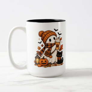 Tasse 2 Couleurs Citrouille Épice Fantôme Cosy Halloween