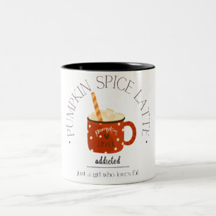Tasse 2 Couleurs citrouille épice latte fille accro