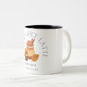 Tasse 2 Couleurs citrouille épice latte fille chute amant (Devant droit)