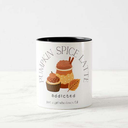 Tasse 2 Couleurs citrouille épice latte fille chute amant (Centre)