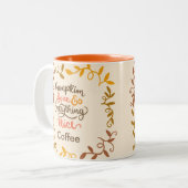 Tasse 2 Couleurs citrouille épices tout bien (Devant gauche)