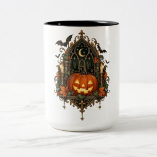 Tasse 2 Couleurs Citrouille gothique vintage Halloween