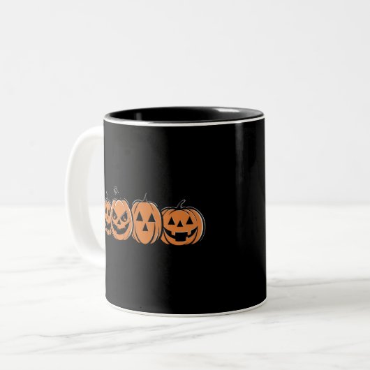 Tasse 2 Couleurs Citrouille Halloween Automne Thanksgiving Cadeau (Devant gauche)