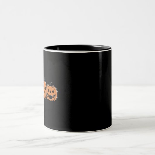 Tasse 2 Couleurs Citrouille Halloween Automne Thanksgiving Cadeau (Centre)
