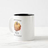 Tasse 2 Couleurs Citrouille Pies fraîches (Devant gauche)