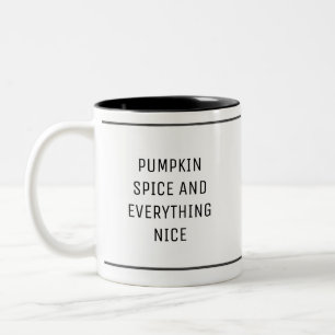 Tasse 2 Couleurs Citrouille Spice Simple Fall Citation