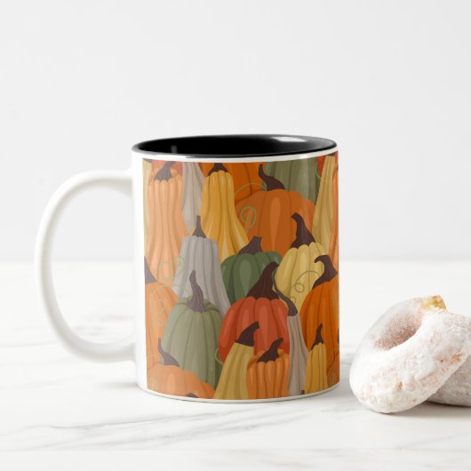 Tasse 2 Couleurs Citrouilles cosy (Avec donut)