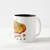 Tasse 2 Couleurs Citrouilles d'automne (Devant droit)