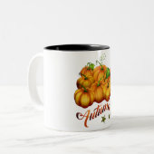 Tasse 2 Couleurs Citrouilles d'automne (Devant gauche)