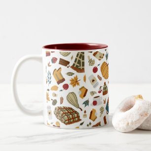 Tasse 2 Couleurs Citrouilles d'automne uniques