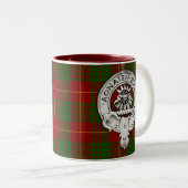 Tasse 2 Couleurs Clan Cameron Crest & Tartan (Devant droit)
