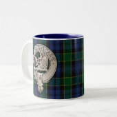 Tasse 2 Couleurs Clan Campbell Crest et Breadalbane Tartan (Devant gauche)