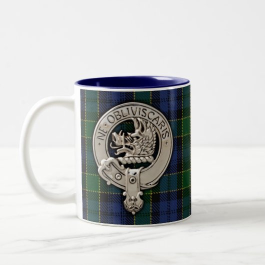 Tasse 2 Couleurs Clan Campbell Crest et Breadalbane Tartan (Gauche)